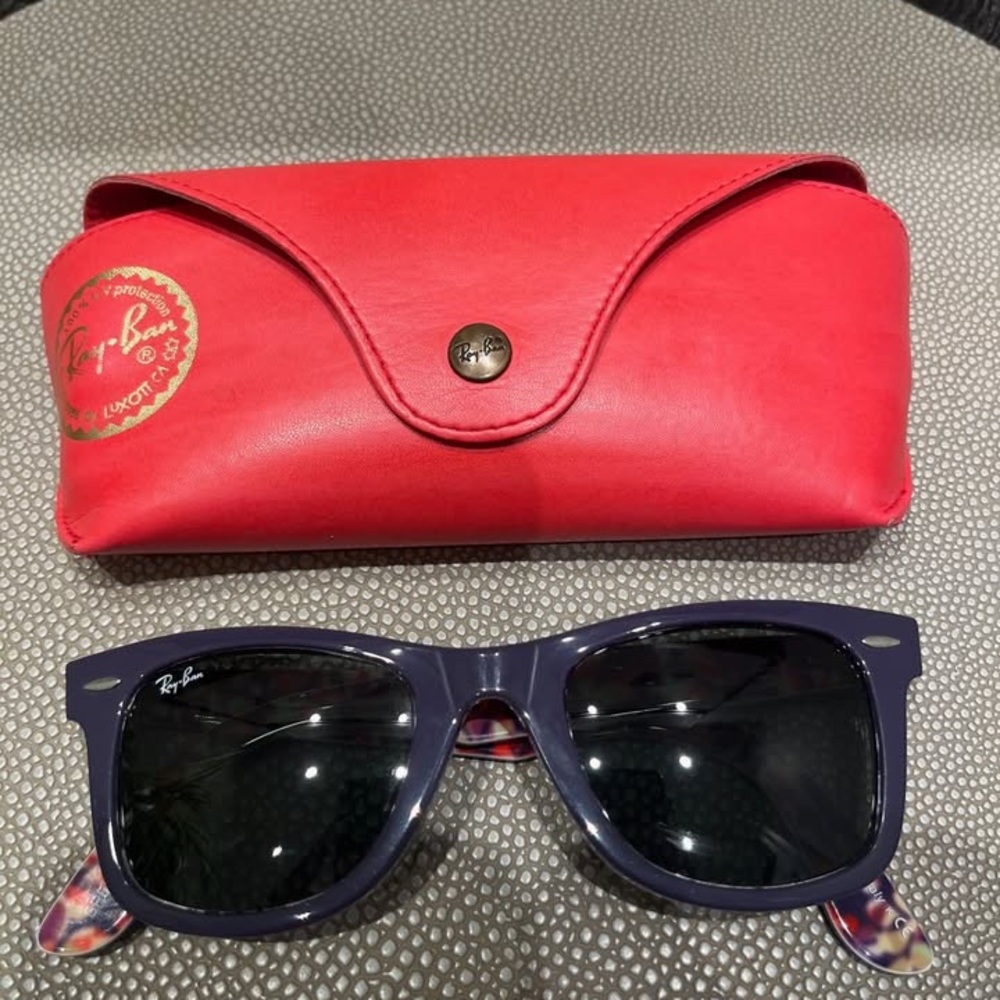 Ray-Ban wayfarer - special edition with case RB 1240 1020 50 purple floral print